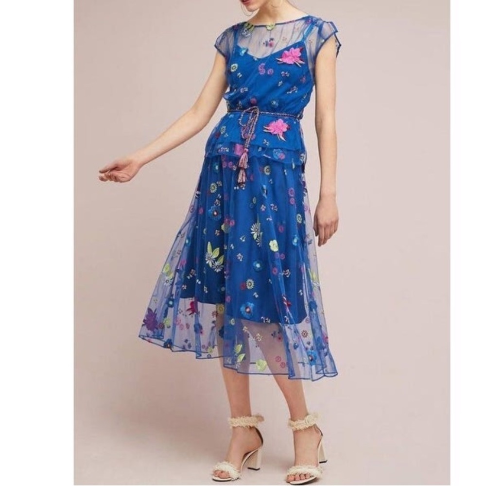 NWT Anthropologie Burnell Embroidered Skirt XL - Picture 2 of 4